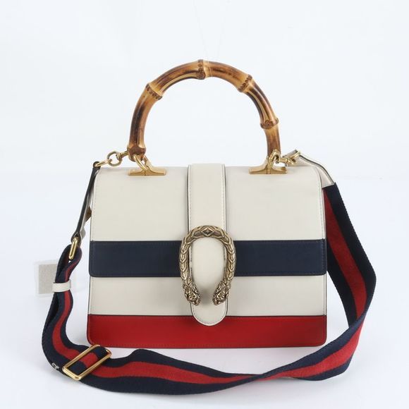 Gucci Handbags - Gucci Bamboo Duo Nuosos Leather 2WAY Shoulder Bag Crossbody Hand 448075 Women's